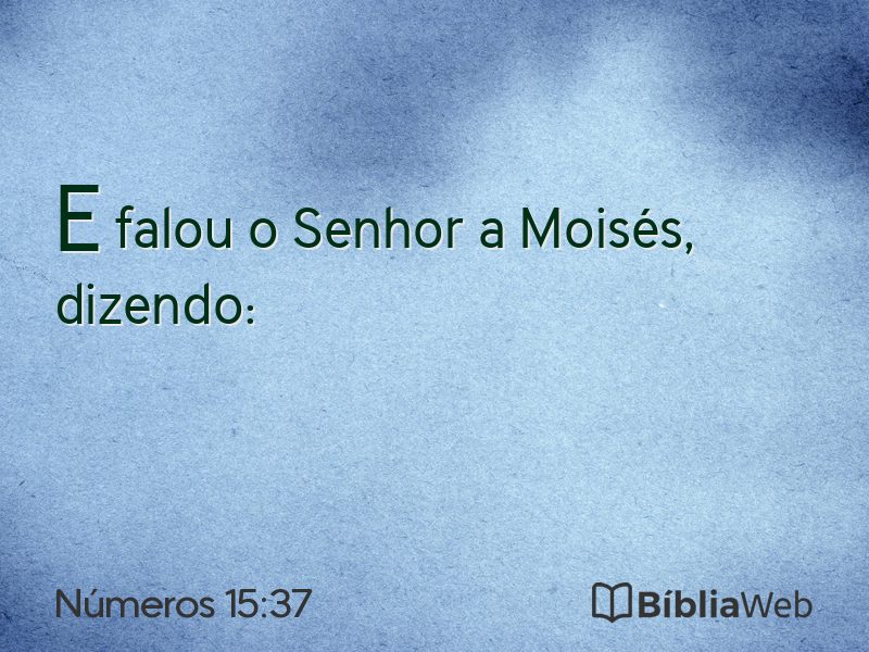 Números 15:37 em imagem para compartilhar
