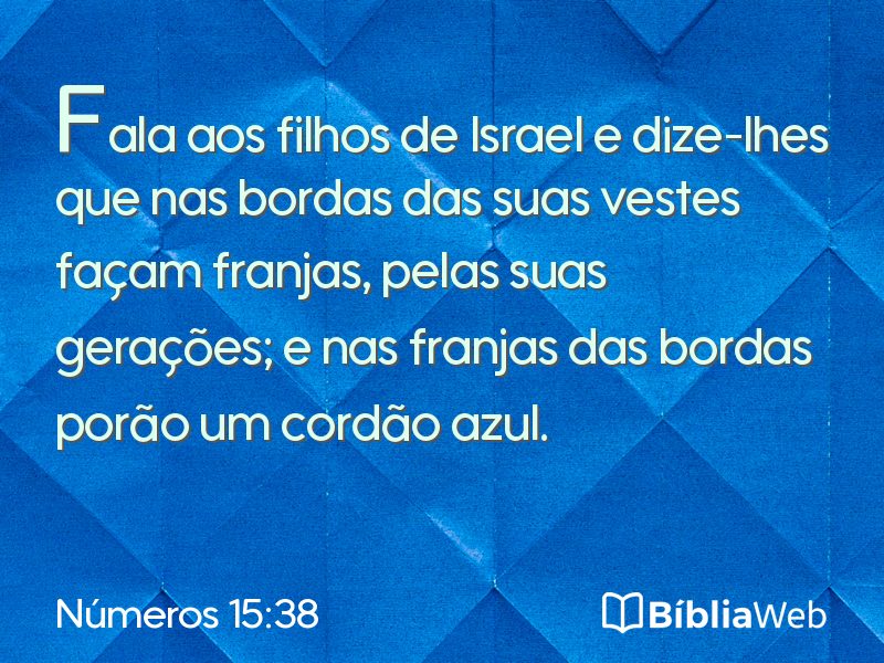 Números 15:38 em imagem para compartilhar