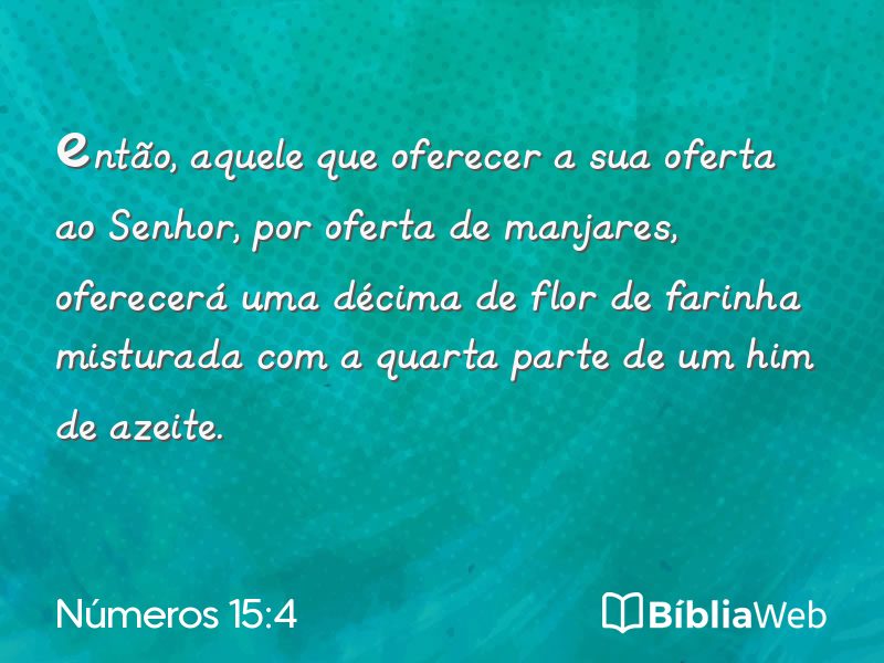 Números 15:4 em imagem para compartilhar