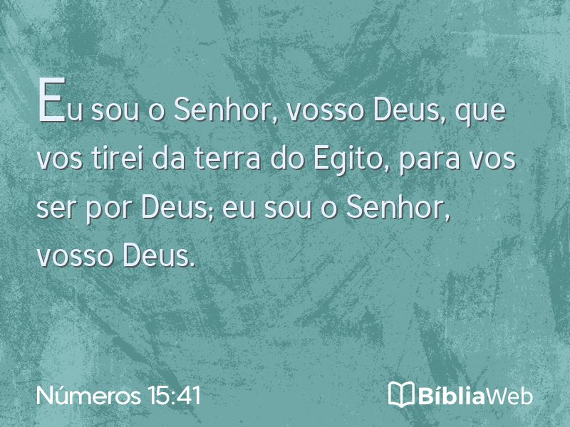 Números 15:41 em imagem para compartilhar