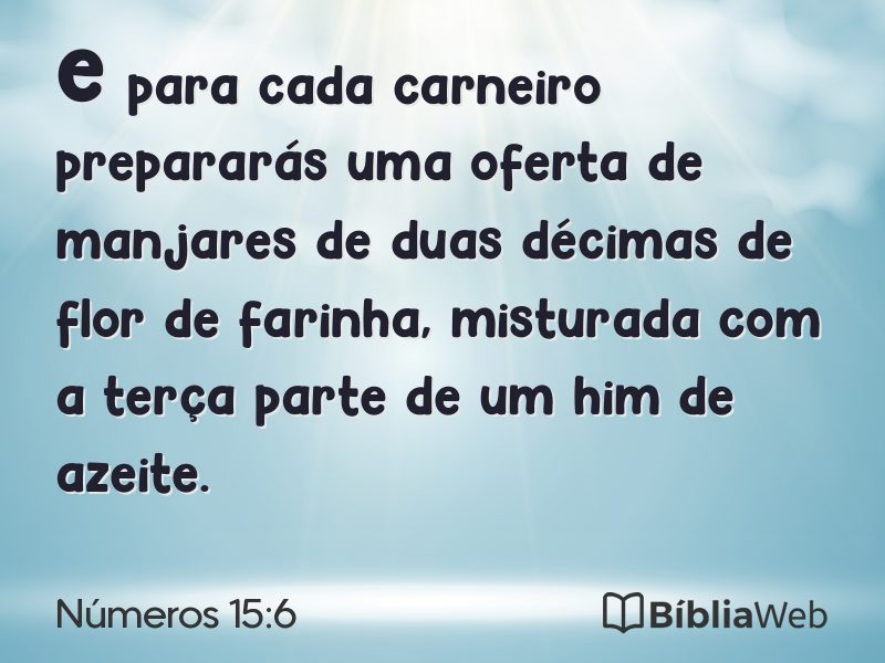 Números 15:6 em imagem para compartilhar