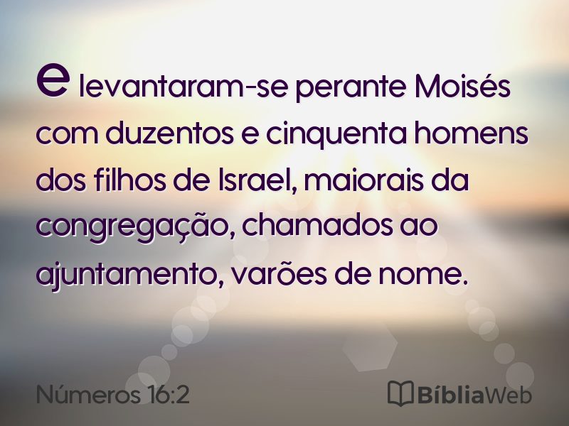 Números 16:2 em imagem para compartilhar