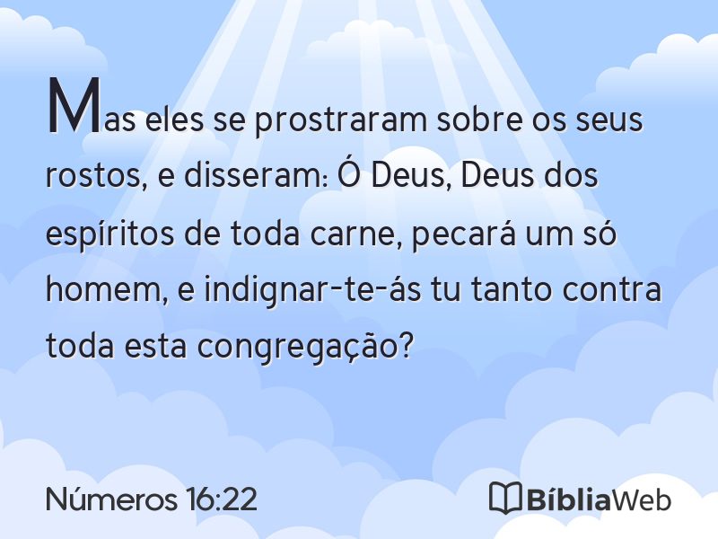Números 16:22 em imagem para compartilhar