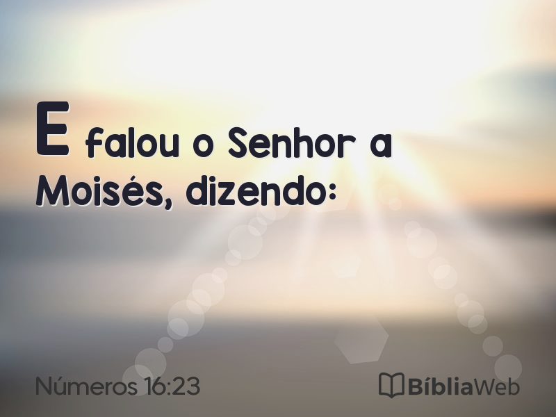 Números 16:23 em imagem para compartilhar