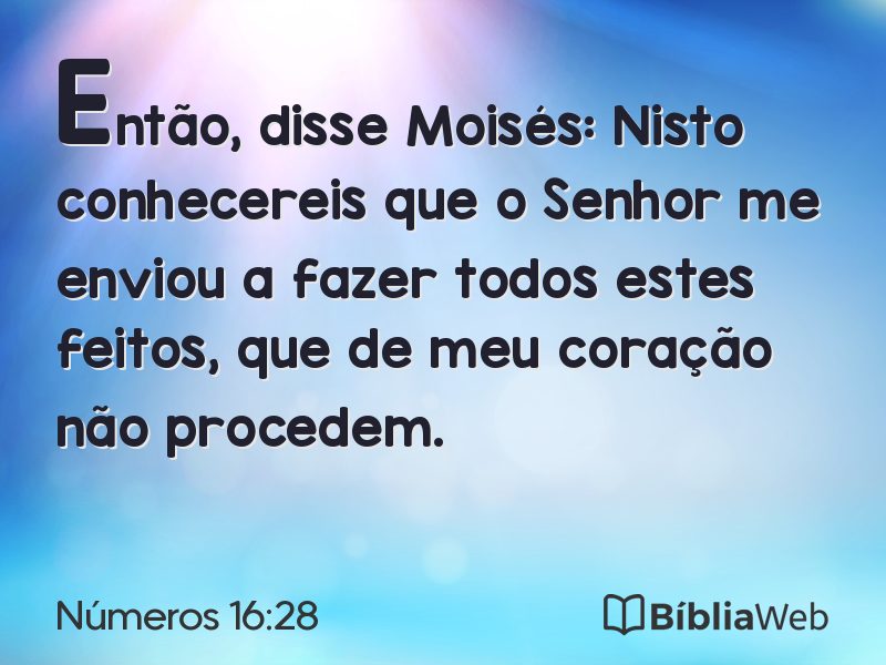 Números 16:28 em imagem para compartilhar