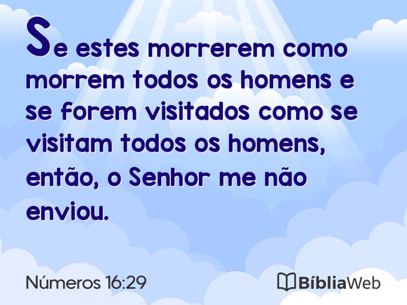 Números 16:29 em imagem para compartilhar