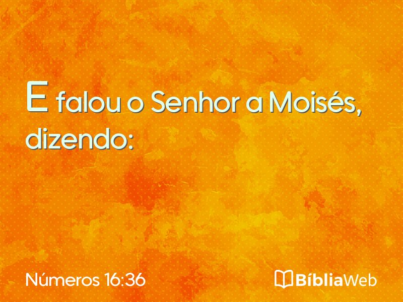 Números 16:36 em imagem para compartilhar