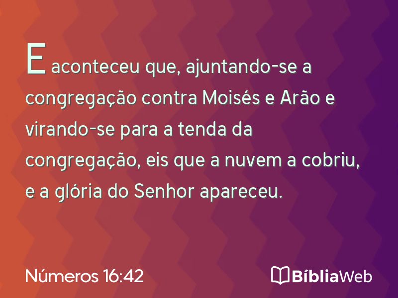 Números 16:42 em imagem para compartilhar