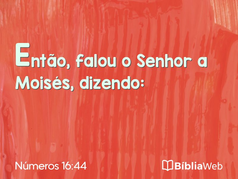 Números 16:44 em imagem para compartilhar