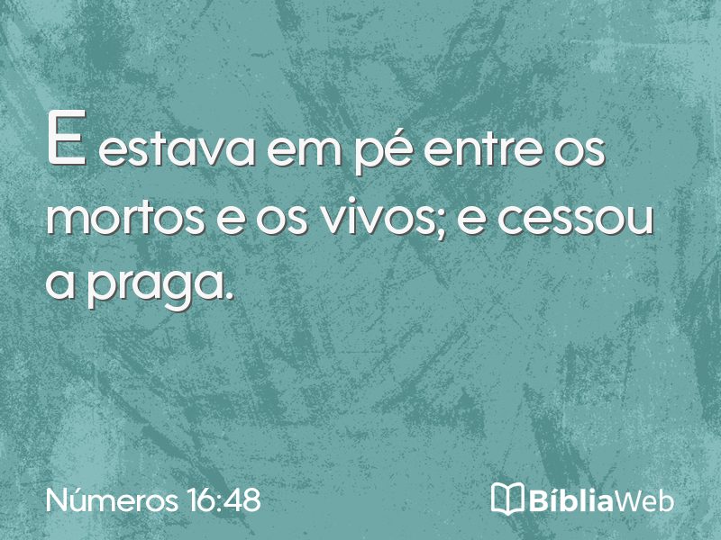 Números 16:48 em imagem para compartilhar