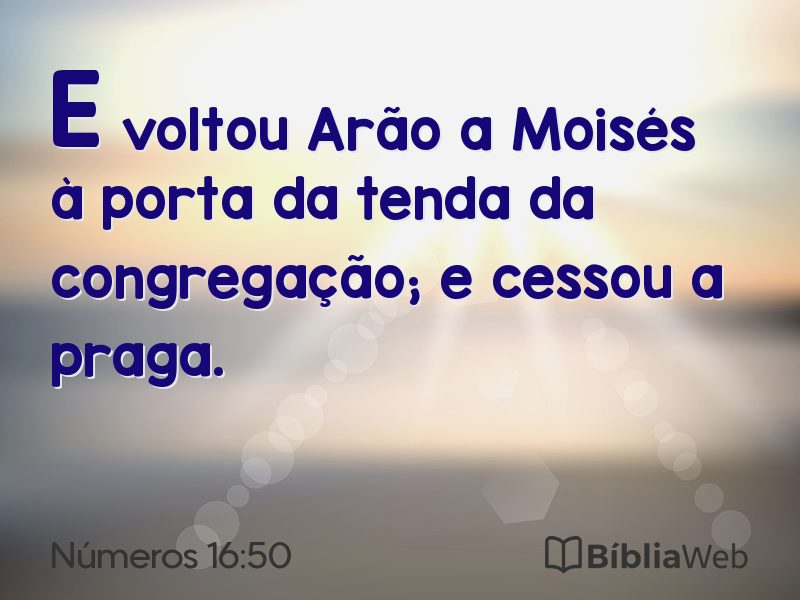 Números 16:50 em imagem para compartilhar