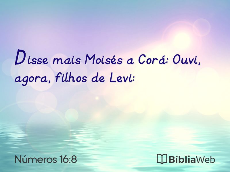 Números 16:8 em imagem para compartilhar