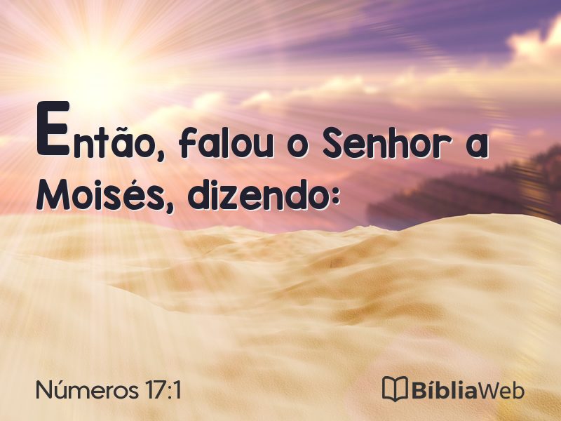 Números 17:1 em imagem para compartilhar