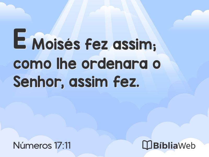 Números 17:11 em imagem para compartilhar