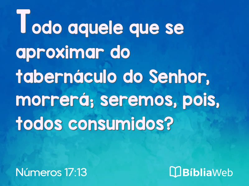 Números 17:13 em imagem para compartilhar