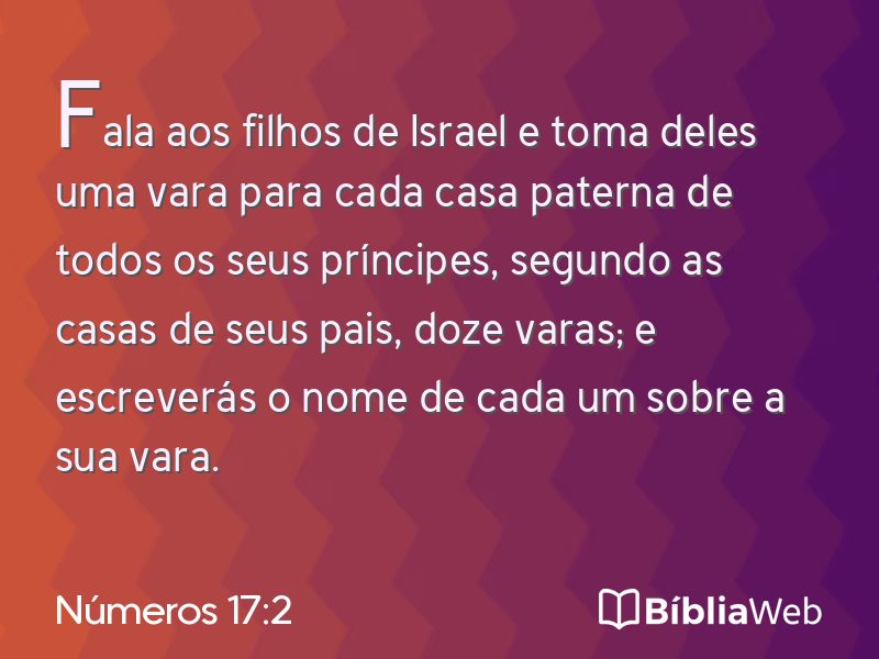 Números 17:2 em imagem para compartilhar