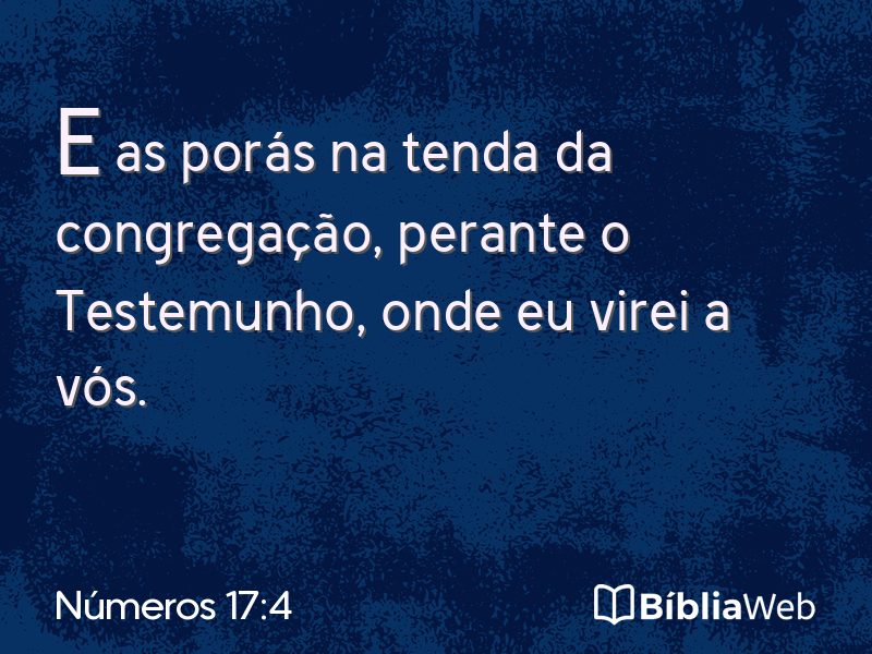 Números 17:4 em imagem para compartilhar