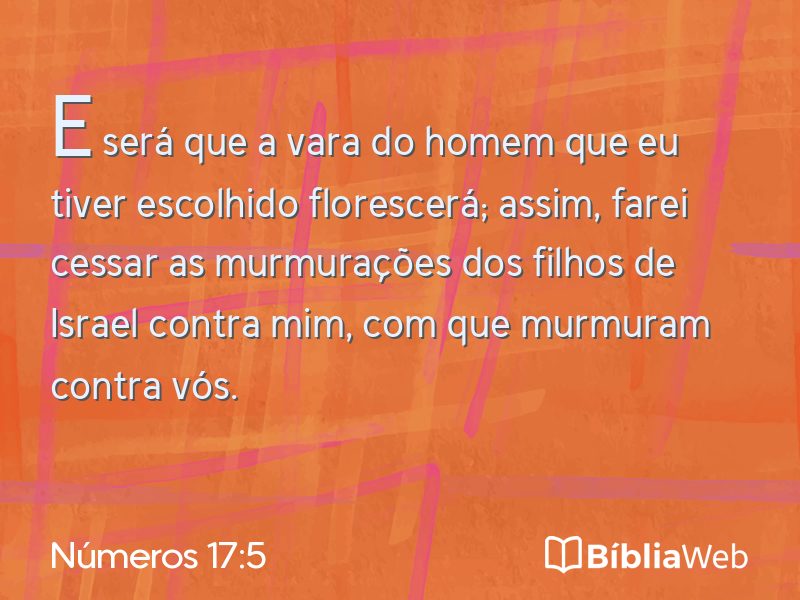 Números 17:5 em imagem para compartilhar