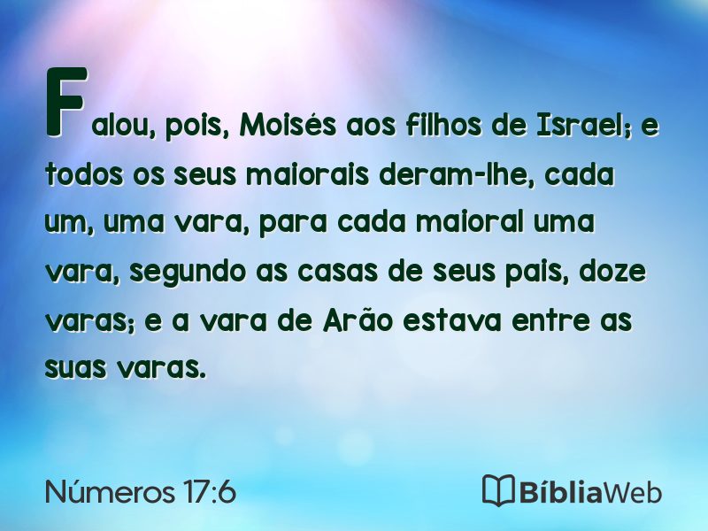 Números 17:6 em imagem para compartilhar