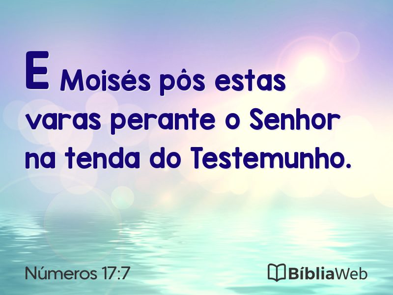 Números 17:7 em imagem para compartilhar