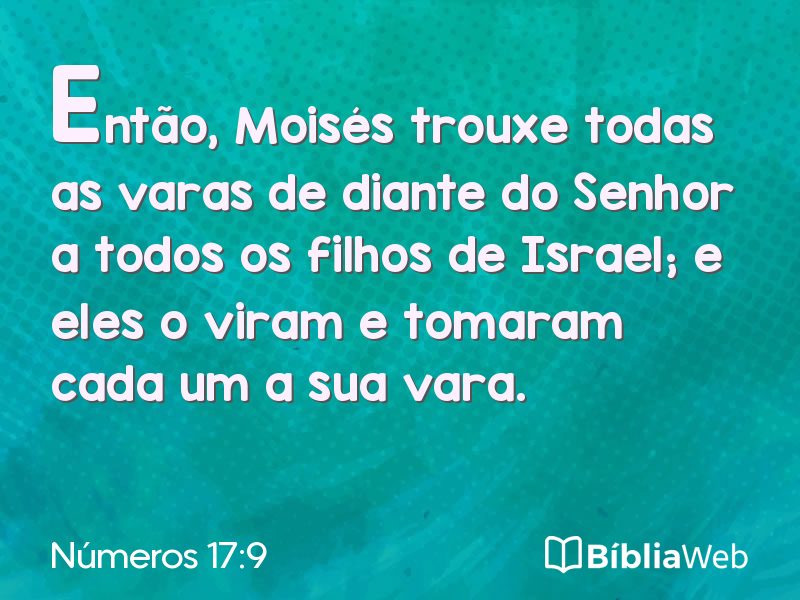 Números 17:9 em imagem para compartilhar