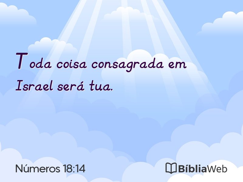 Números 18:14 em imagem para compartilhar
