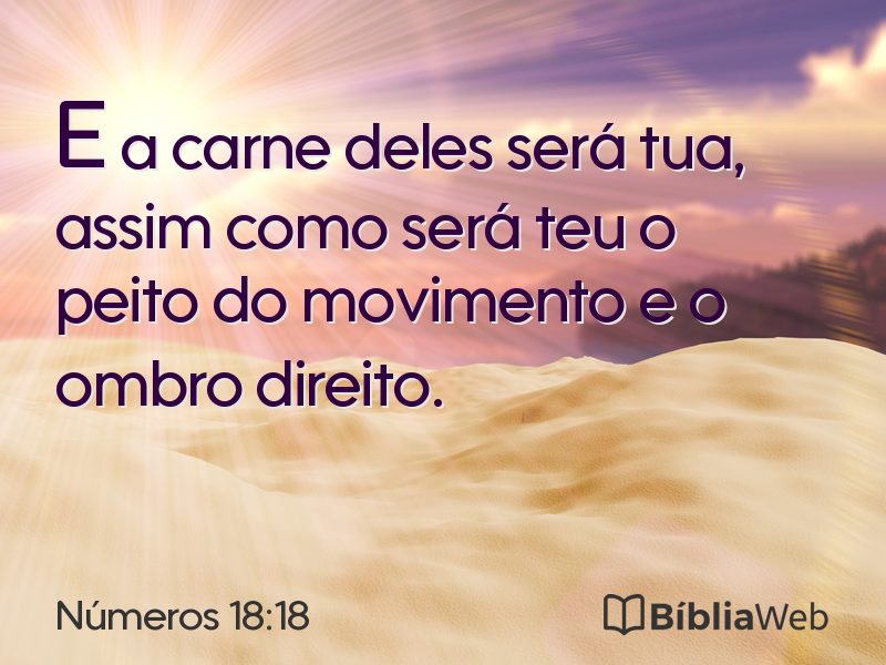 Números 18:18 em imagem para compartilhar