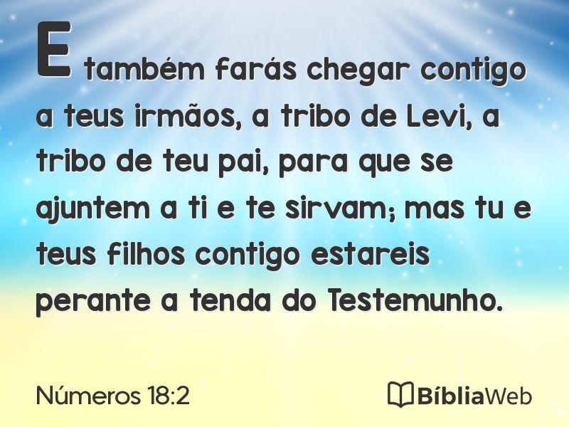 Números 18:2 em imagem para compartilhar