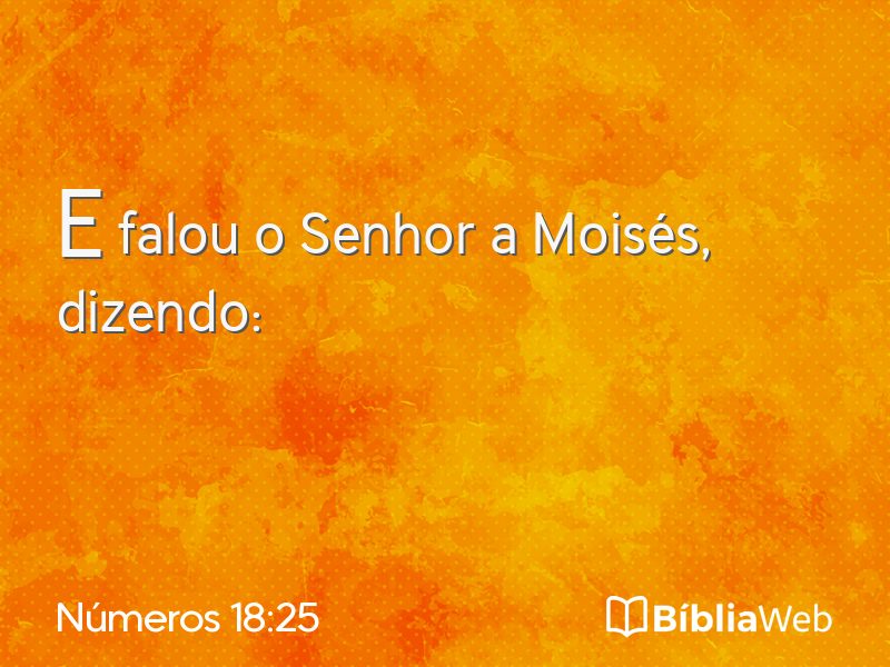 Números 18:25 em imagem para compartilhar