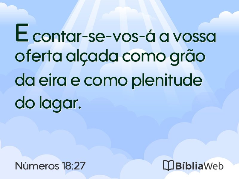 Números 18:27 em imagem para compartilhar
