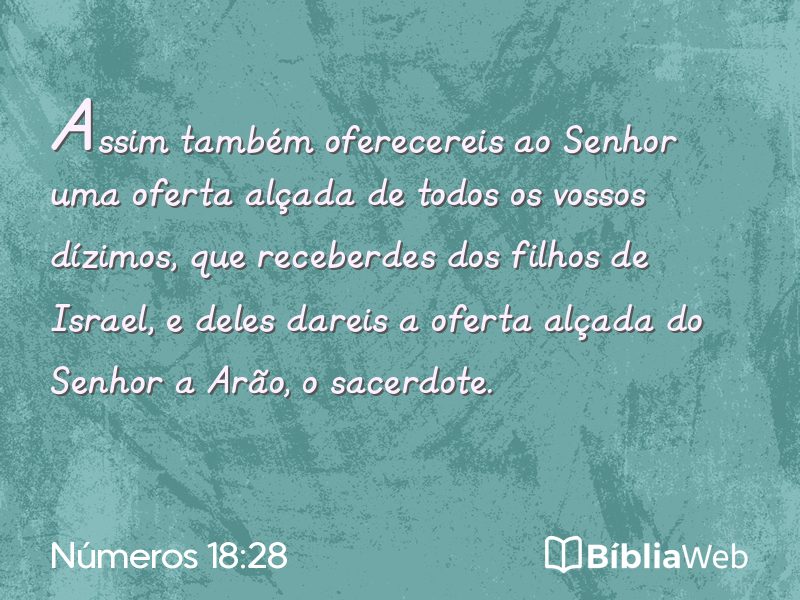 Números 18:28 em imagem para compartilhar