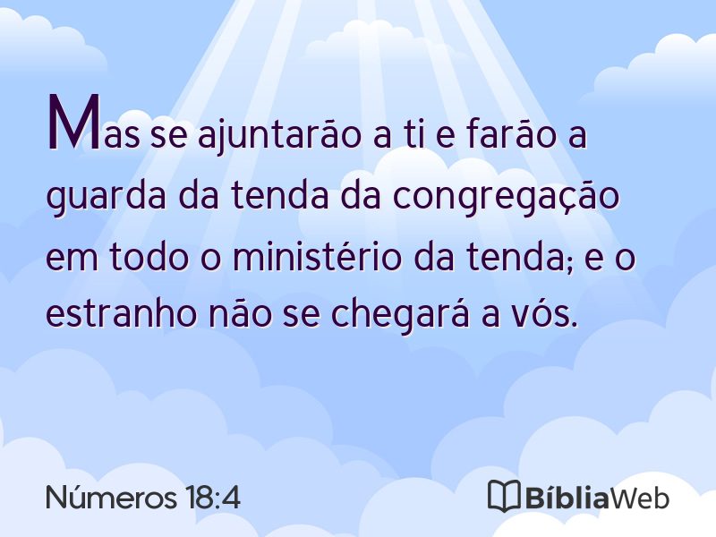 Números 18:4 em imagem para compartilhar