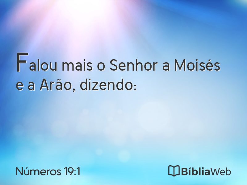 Números 19:1 em imagem para compartilhar