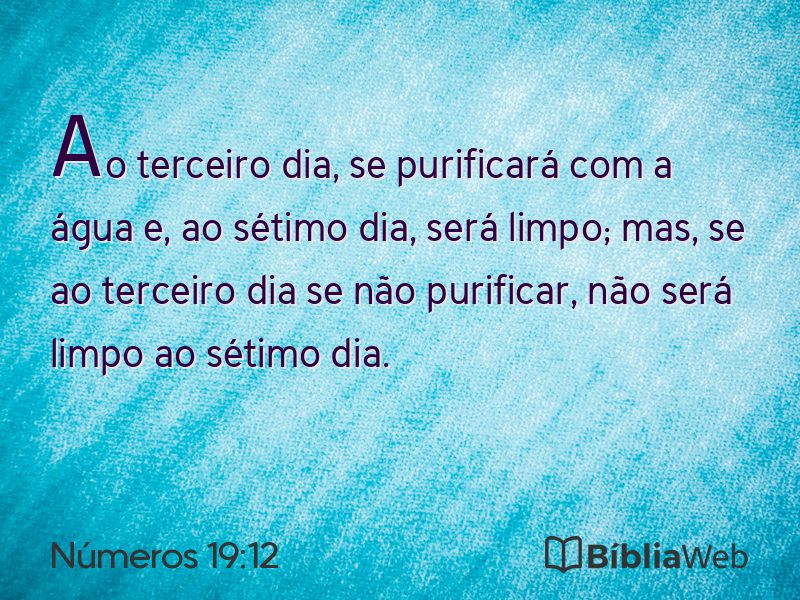 Números 19:12 em imagem para compartilhar