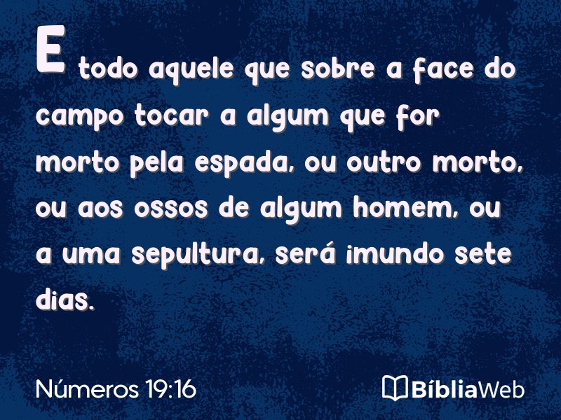 Números 19:16 em imagem para compartilhar