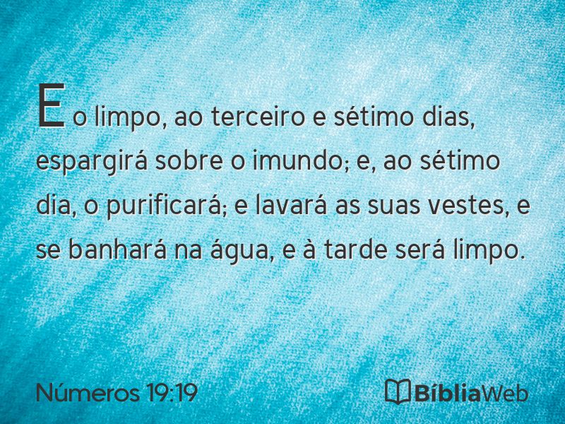 Números 19:19 em imagem para compartilhar