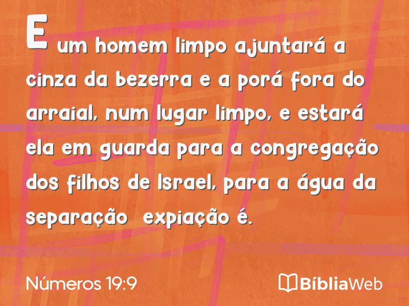 Números 19:9 em imagem para compartilhar