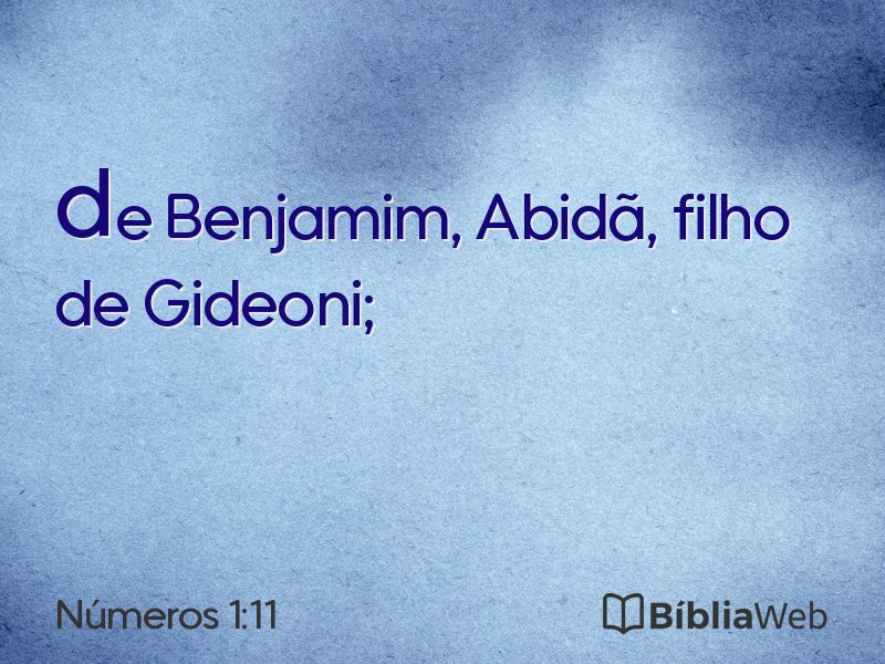 Números 1:11 em imagem para compartilhar