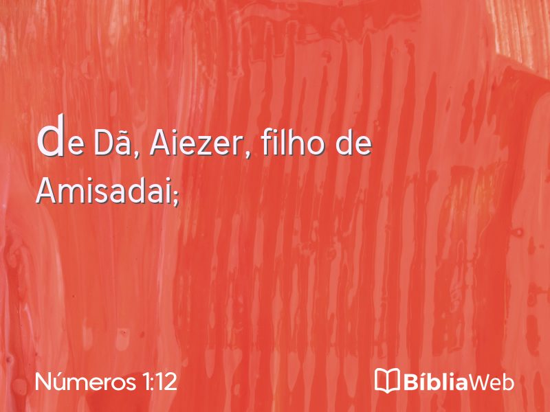 Números 1:12 em imagem para compartilhar