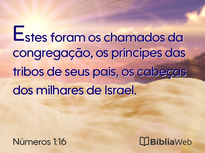 Números 1:16 em imagem para compartilhar