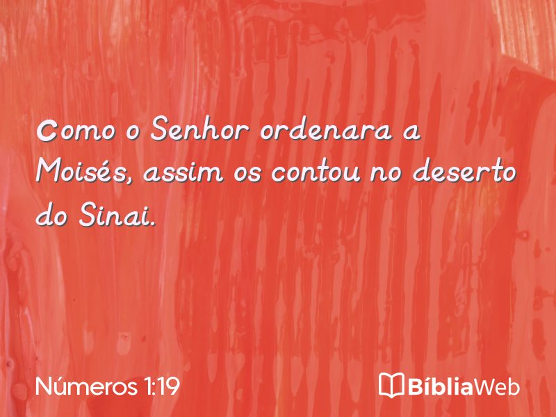Números 1:19 em imagem para compartilhar