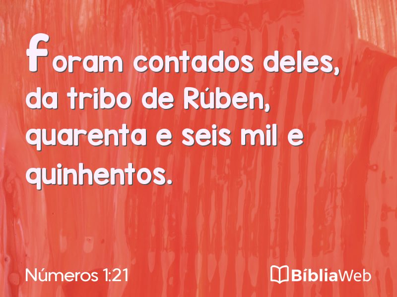 Números 1:21 em imagem para compartilhar