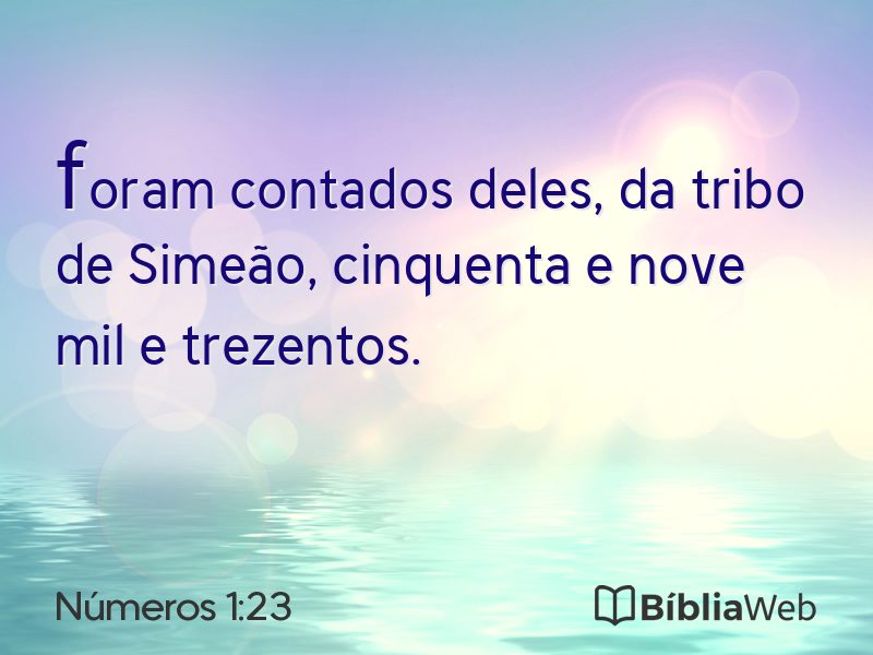 Números 1:23 em imagem para compartilhar