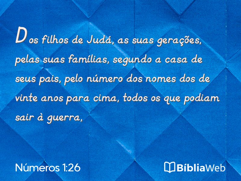 Números 1:26 em imagem para compartilhar