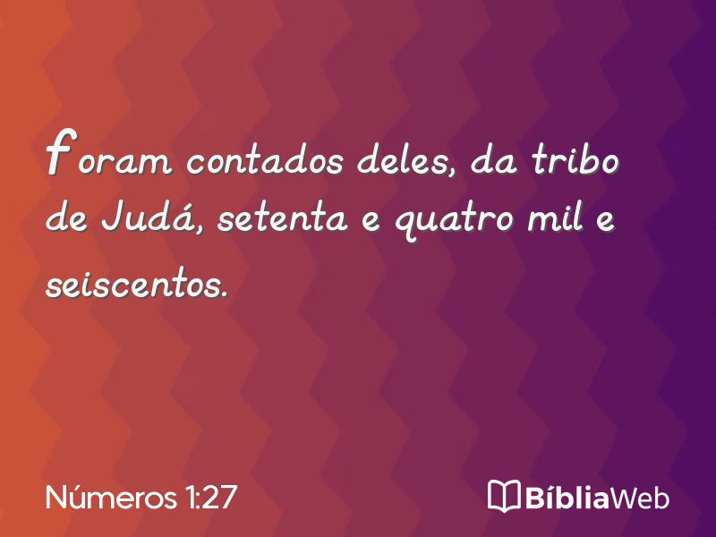 Números 1:27 em imagem para compartilhar