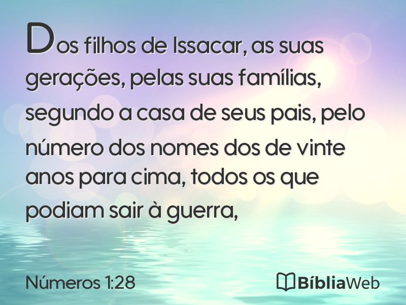 Números 1:28 em imagem para compartilhar