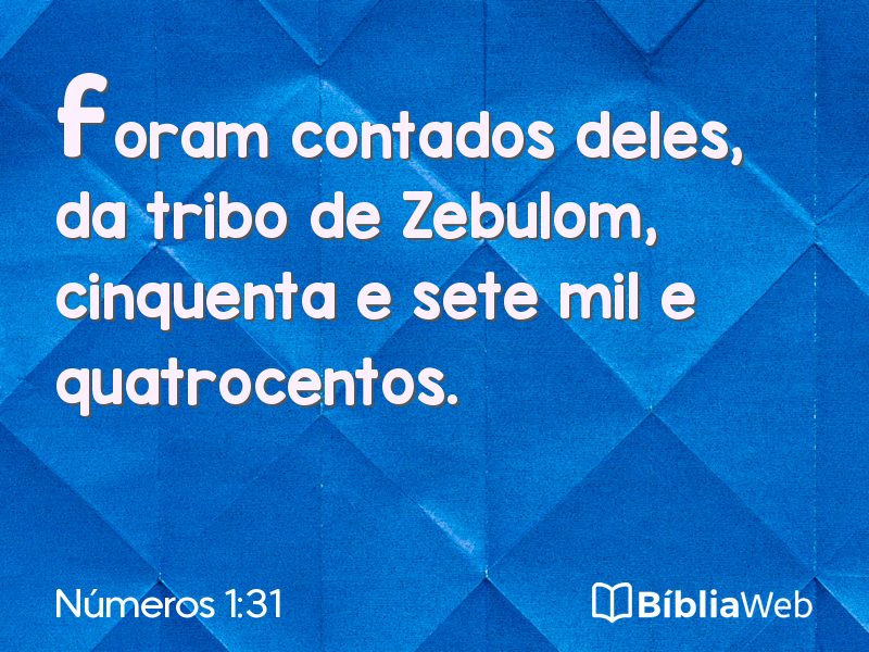 Números 1:31 em imagem para compartilhar