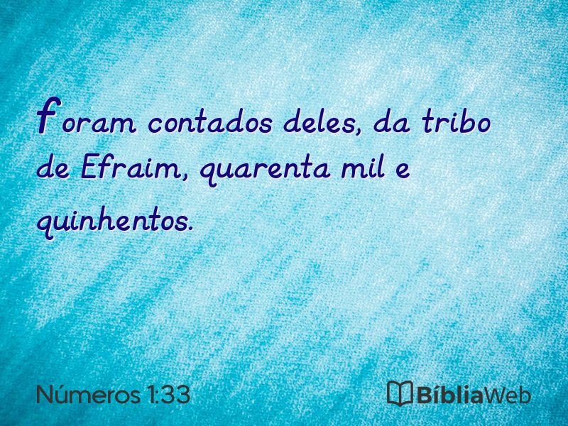 Números 1:33 em imagem para compartilhar
