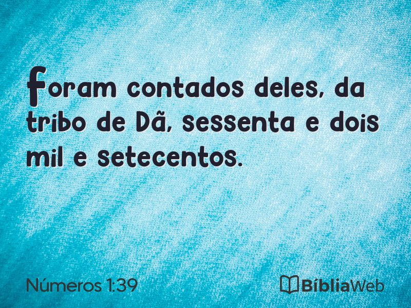 Números 1:39 em imagem para compartilhar
