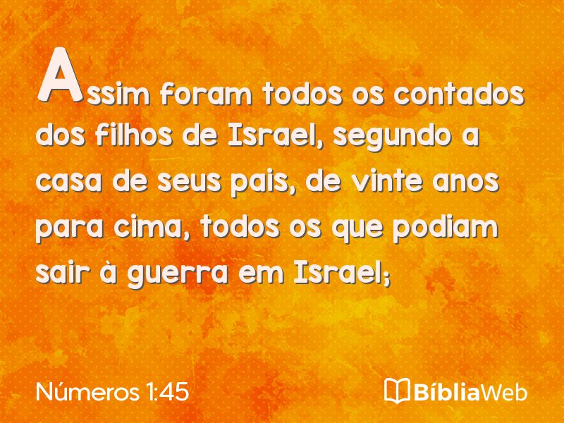 Números 1:45 em imagem para compartilhar